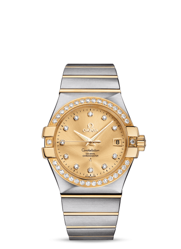 Omega Constellation Co-Axial 35 Stainless Steel / Yellow Gold / Diamond / Champagne